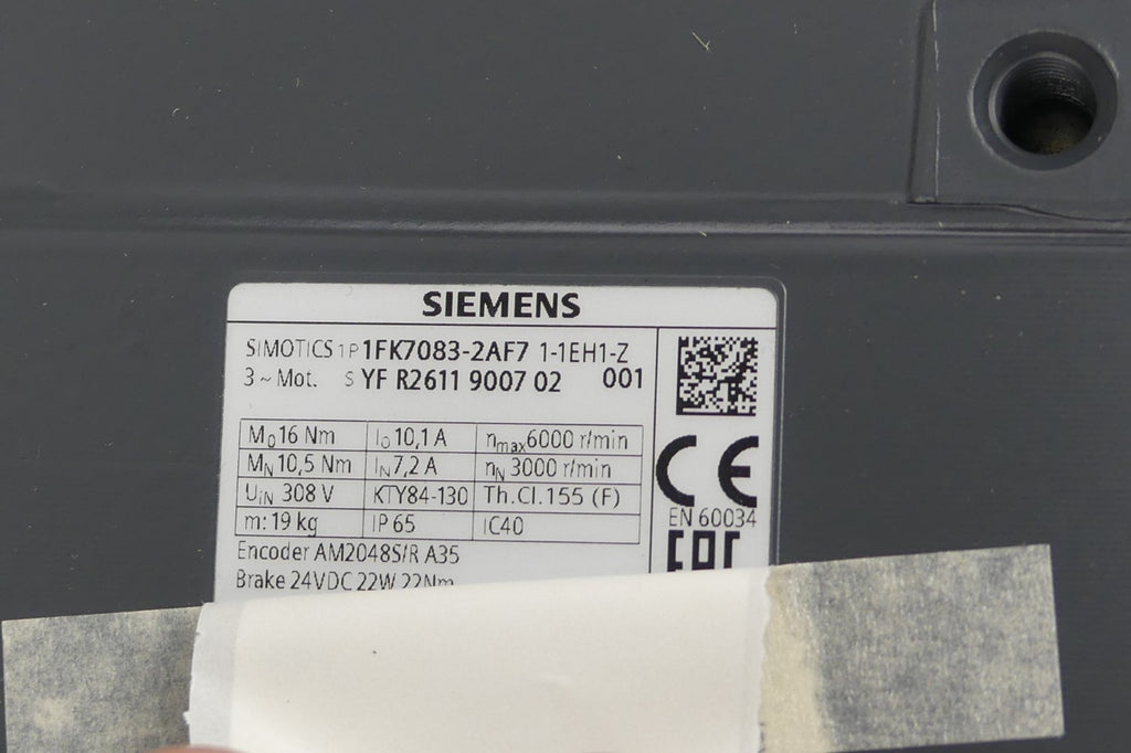 Siemens Servomotor 1FK7083-2AF71-1EH1-Z