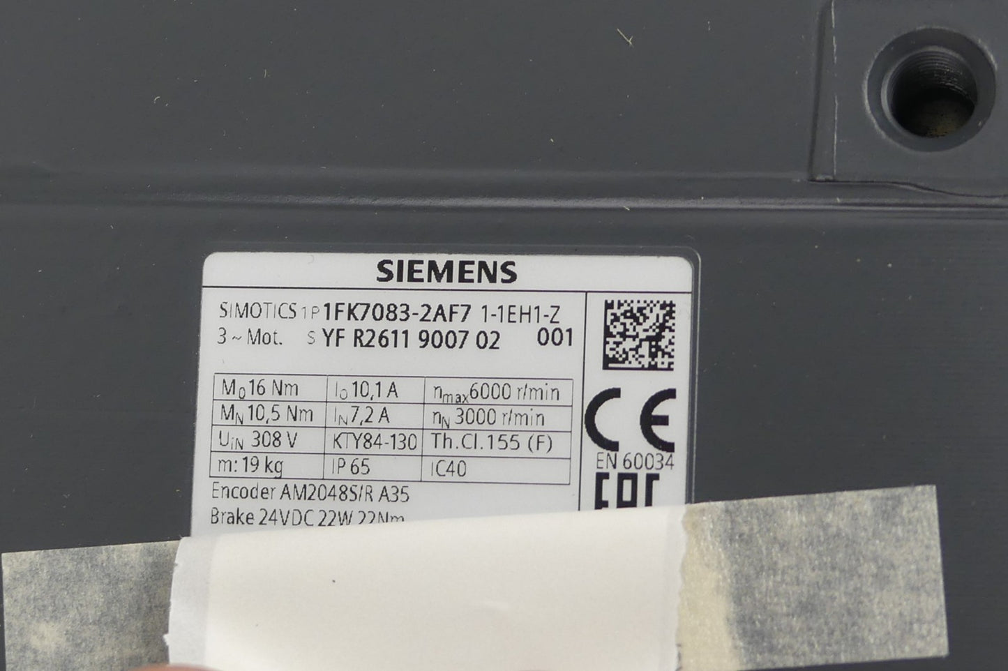 Siemens Servomotor 1FK7083-2AF71-1EH1-Z