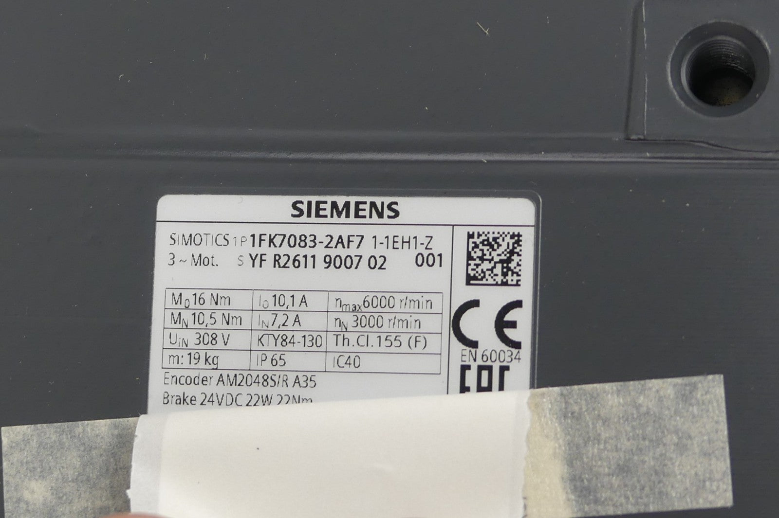 Siemens Servomotor 1FK7083-2AF71-1EH1-Z