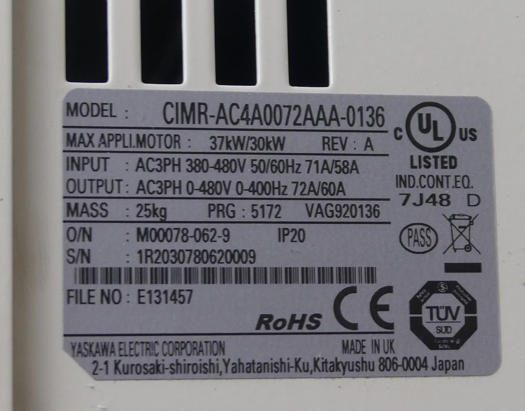 Yaskawa CIMR-AC4A0072AAA-0136