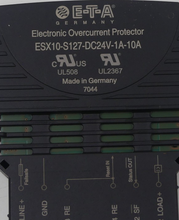 10x E-T-A ESX10-S127-DC24V-1A-10A