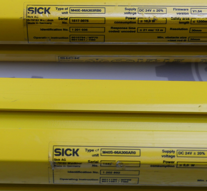 Sick M40E-66A303RB0 + M40S-66A300AR0 Sicherheitslichtschranke