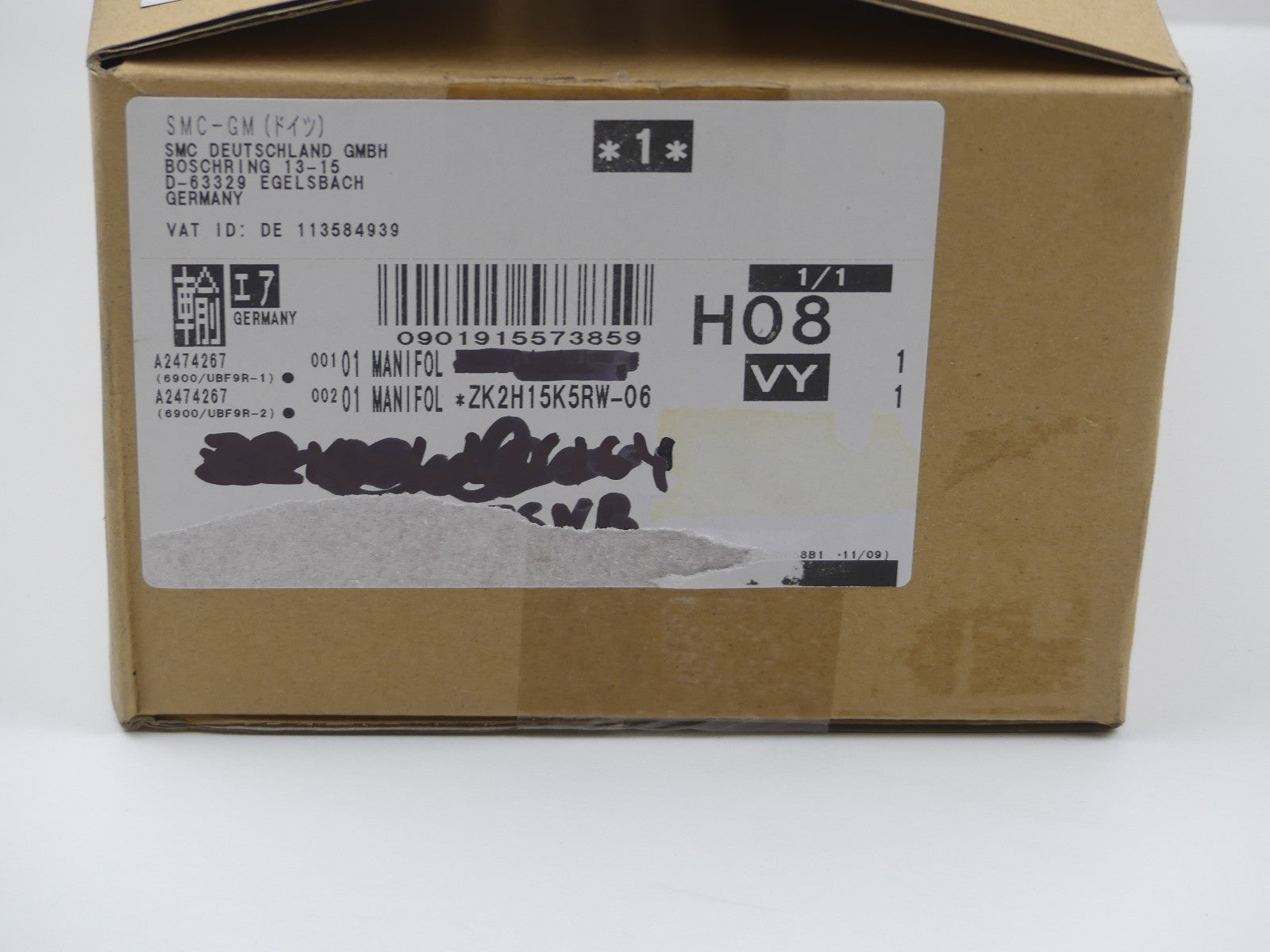 SMC ZK2H15K5RW-06 Vacuum Ejector/Generator + ZK2-ZSVB-A