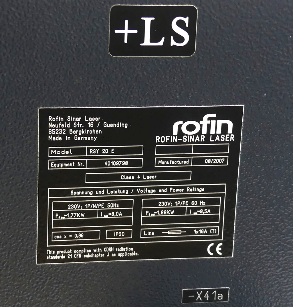 ROFIN Laser RSY 20 E PowerLine E 20PV