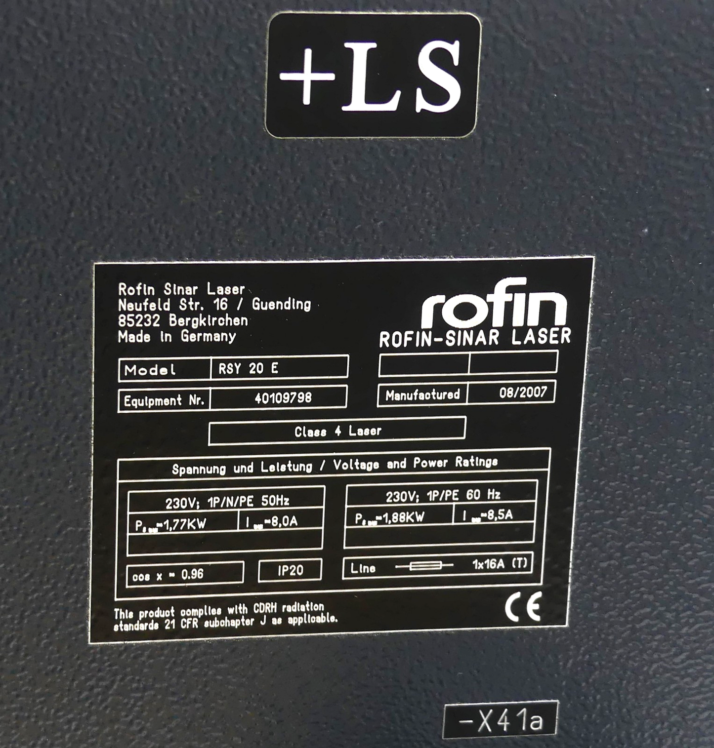 ROFIN Laser RSY 20 E PowerLine E 20PV