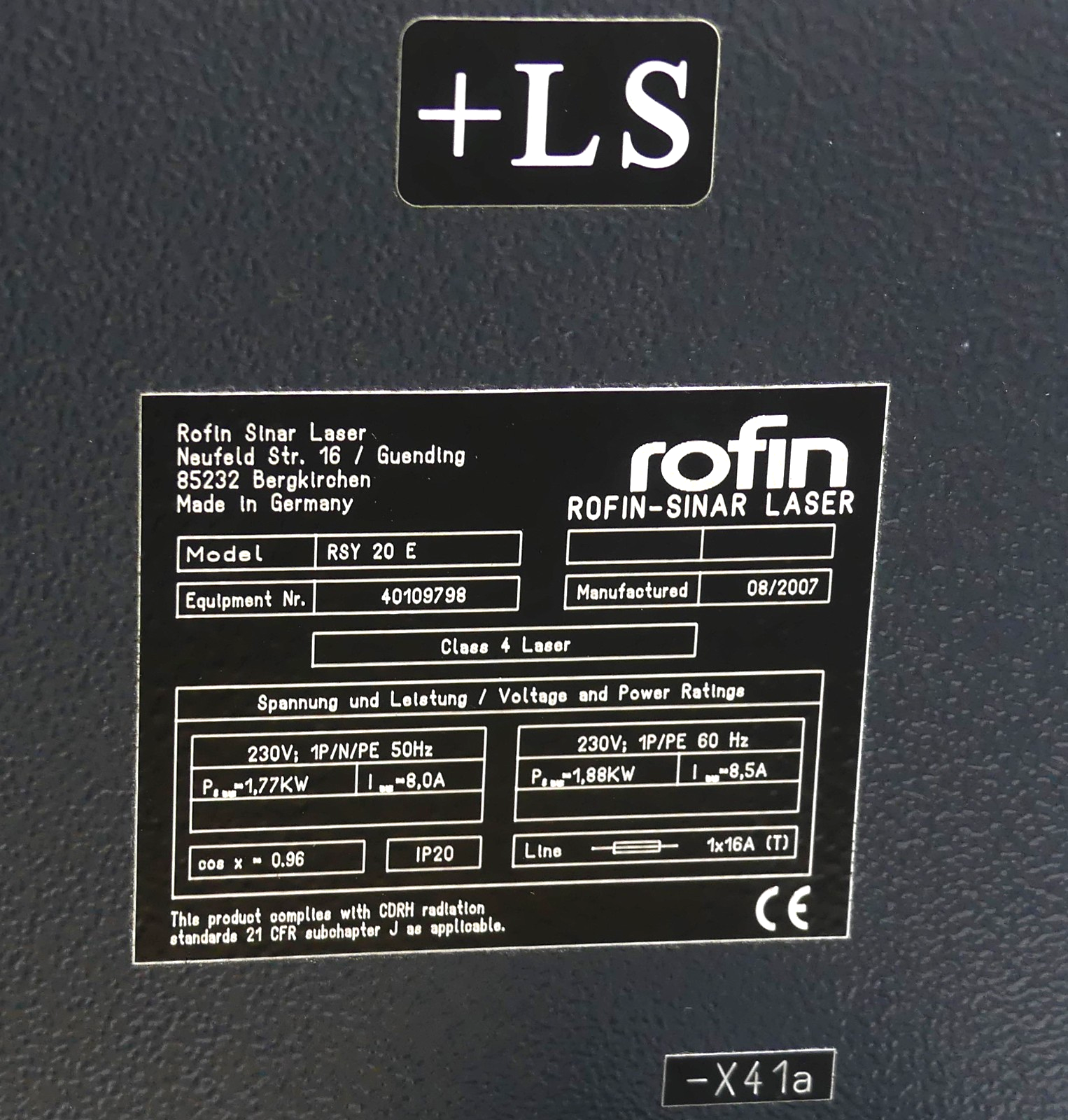 ROFIN Laser RSY 20 E PowerLine E 20PV