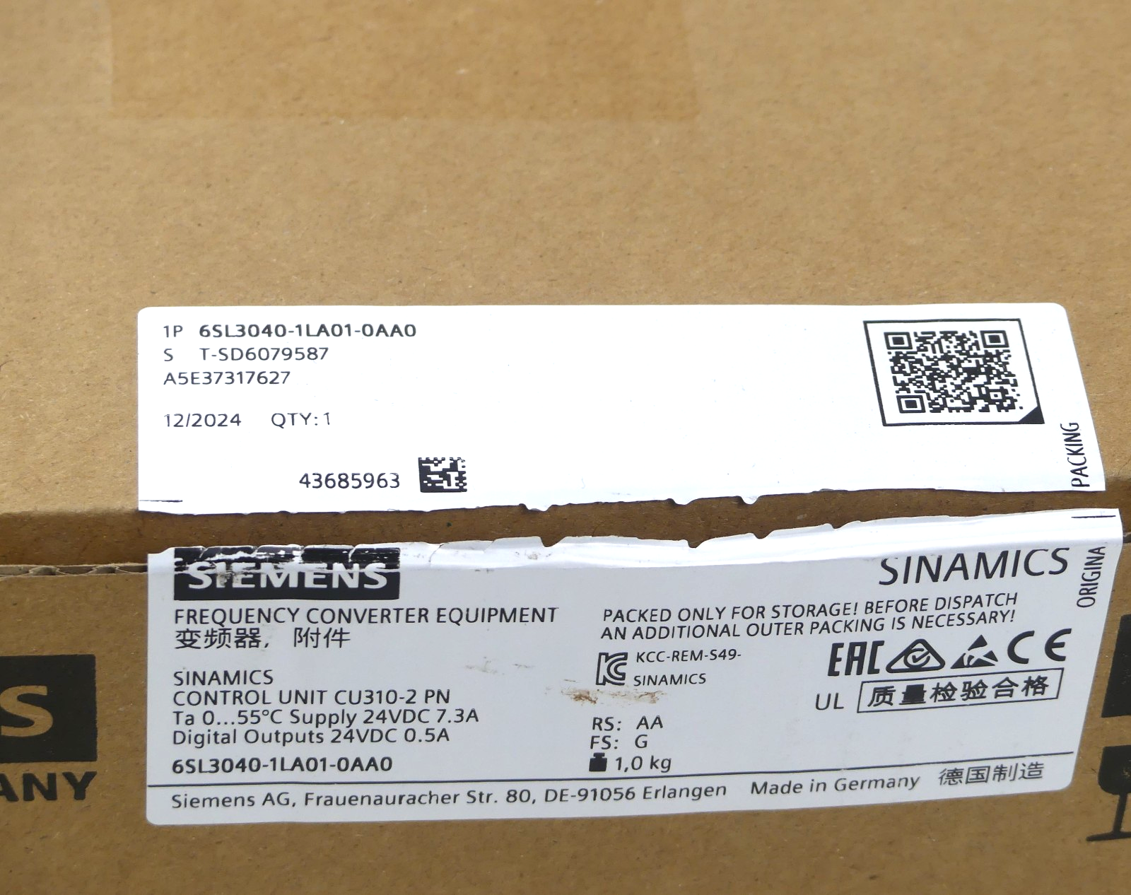 Siemens 6SL3040-1LA01-0AA0 Sinamics