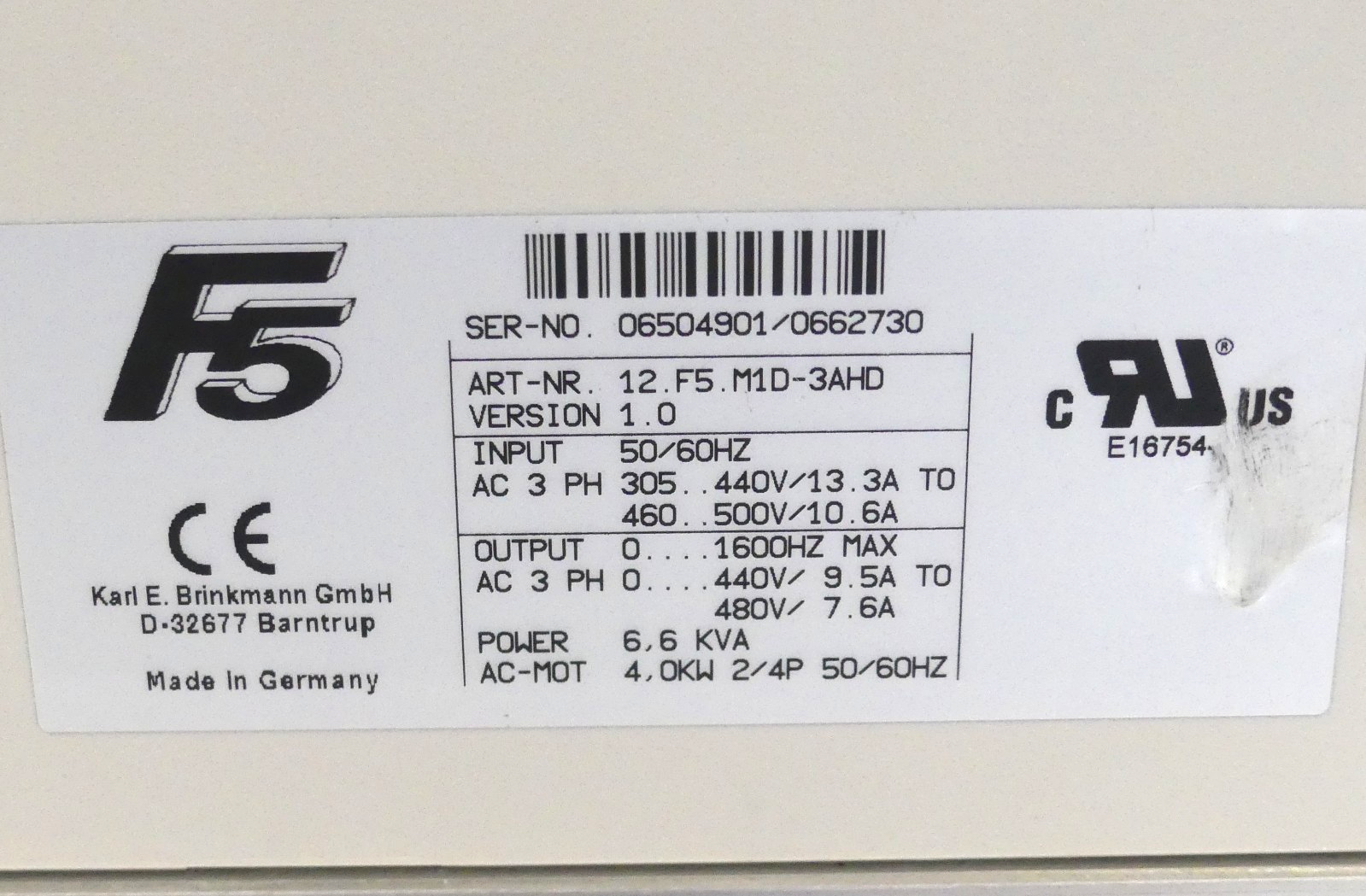 KEB F5 12.F5.M1D-3AHD ( leicht beschädigt )