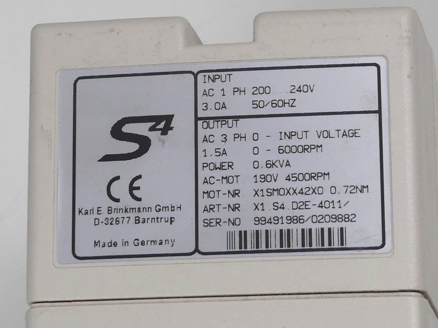 KEB S4 Combivert  X1.S4.D2E-4011