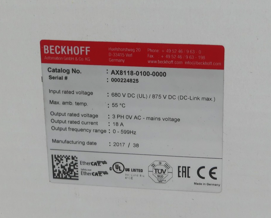 BECKHOFF AX8118-0100-0000