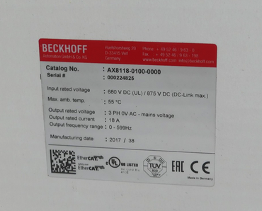 BECKHOFF AX8118-0100-0000