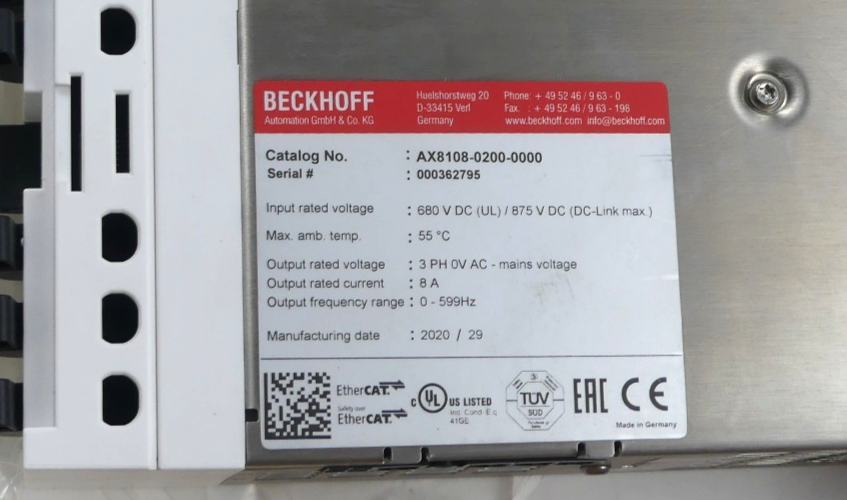 BECKHOFF AX8108-0200-0000