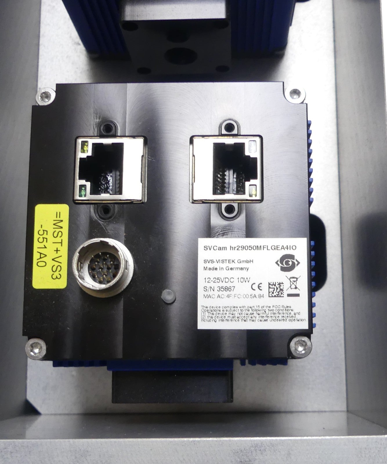 2x SVS-Vistek HR29050MFLGEA4IO SVCam