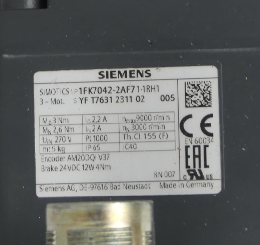 Siemens Servomotor 1FK7042-2AF71-1RH1
