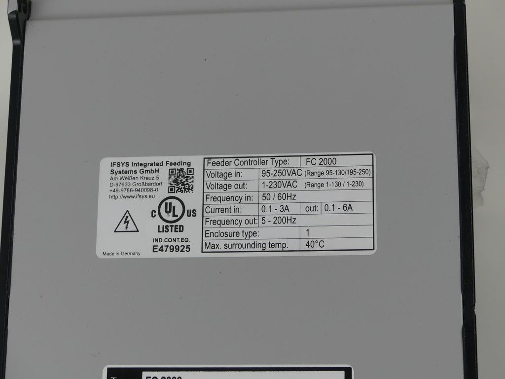 IFSYS Vibrationssteuerung FC 2000