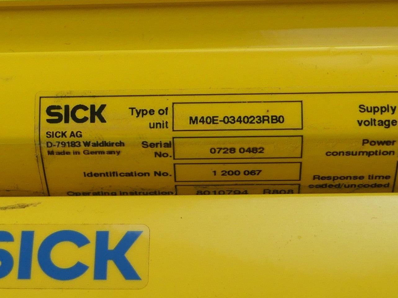 Sick M4000 Advanced M40S-034003AA0 + M40E-034023RB0 Sicherheitslichtschranke