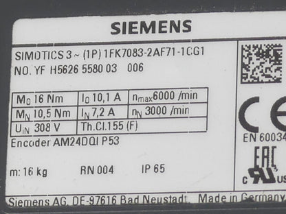 Siemens 1FK7083-2AF71-1CG1