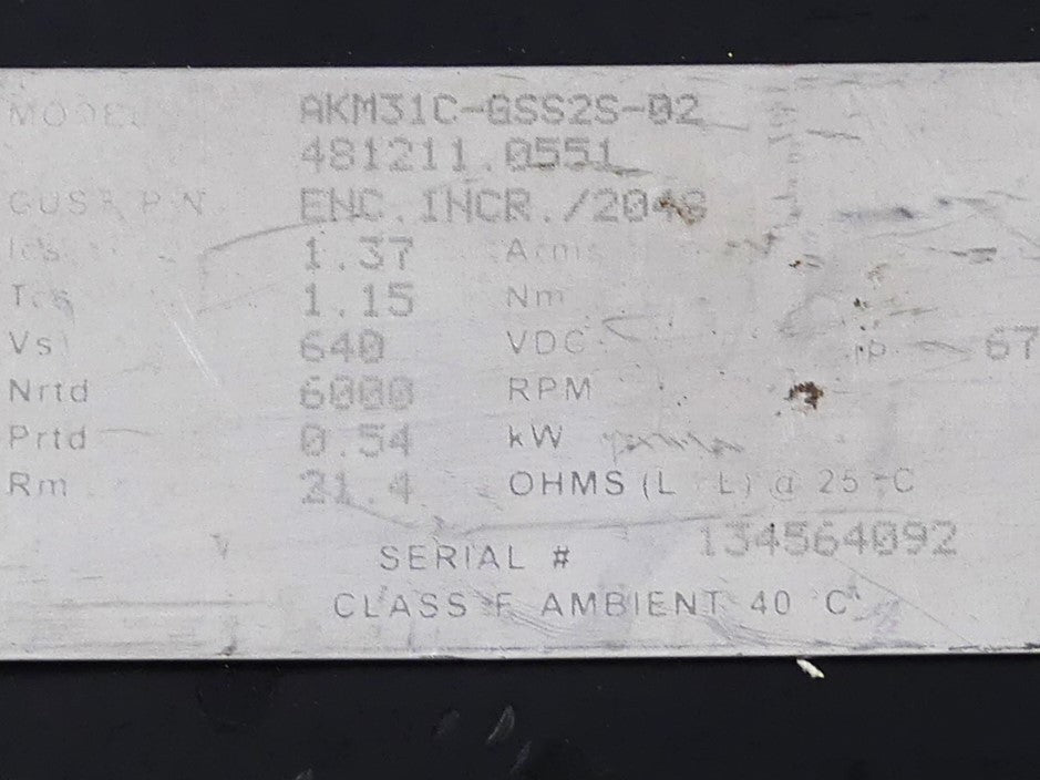KOLLMORGEN AKM31C-GSS2S-02