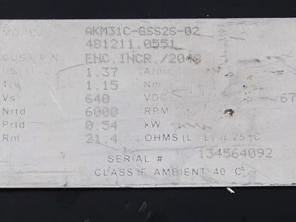 KOLLMORGEN AKM31C-GSS2S-02