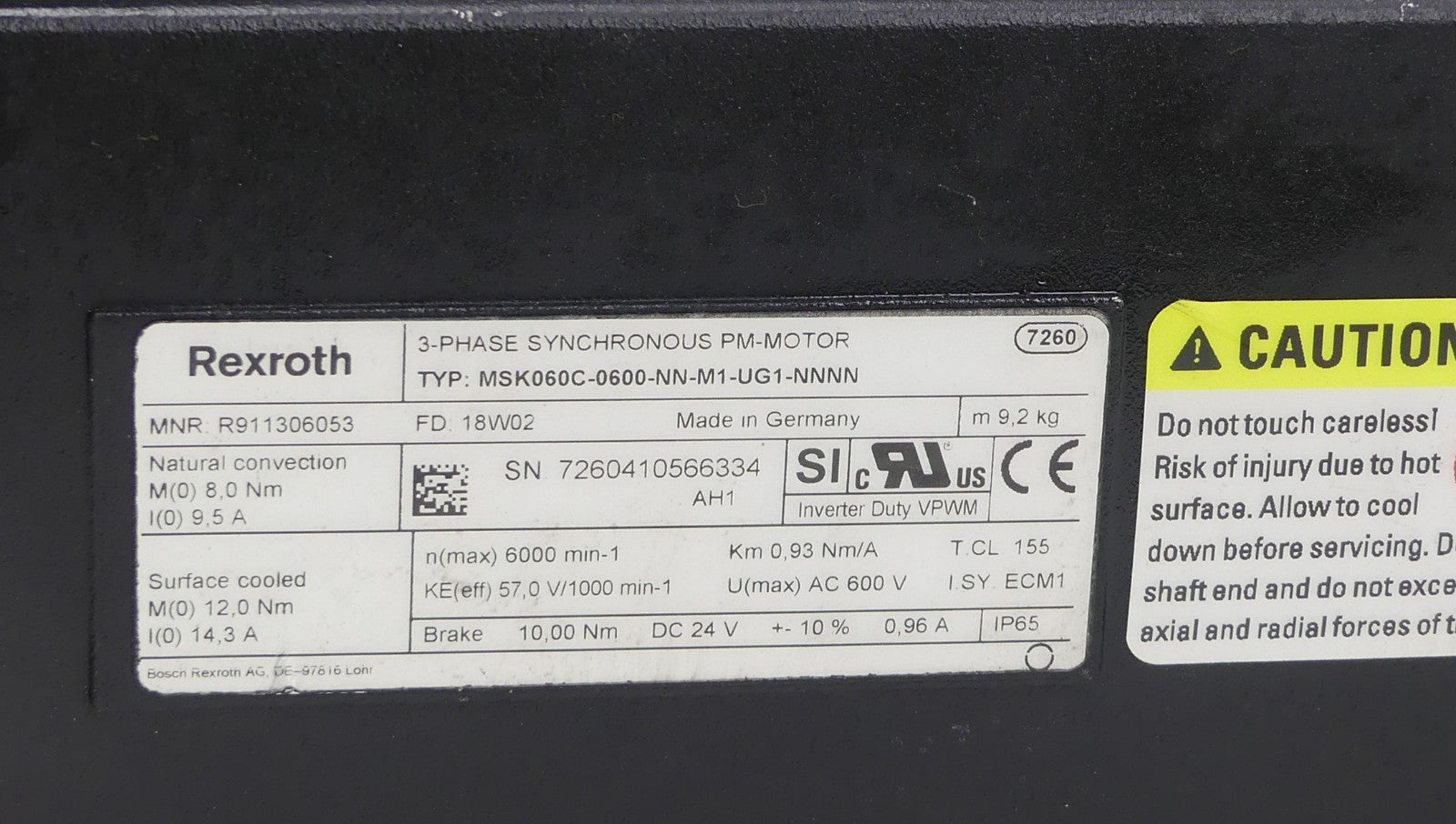 Rexroth MSK060C-0600-NN-M1-UG1-NNNN
