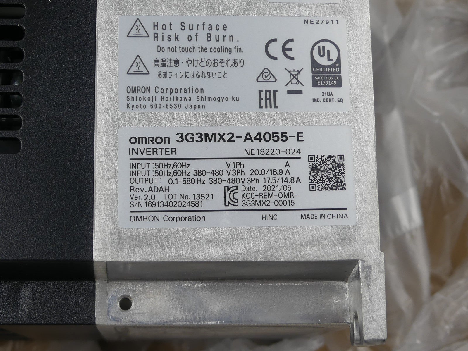 Omron 3G3MX2-A4055-E Frequenzumrichter Inverter 5,5kW