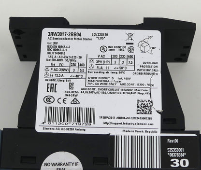 Siemens Sirius 3RW3017-2BB04