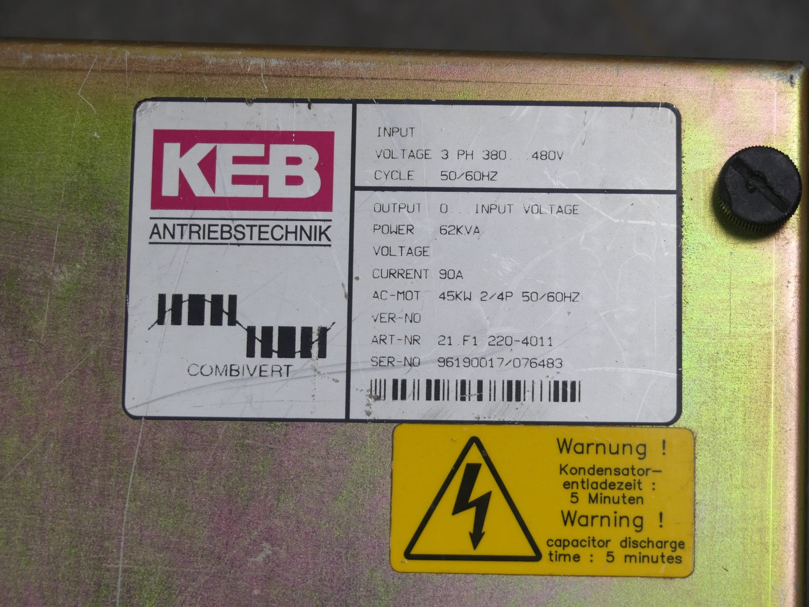 KEB Combivert  21.F1.220-4011  (62KW)