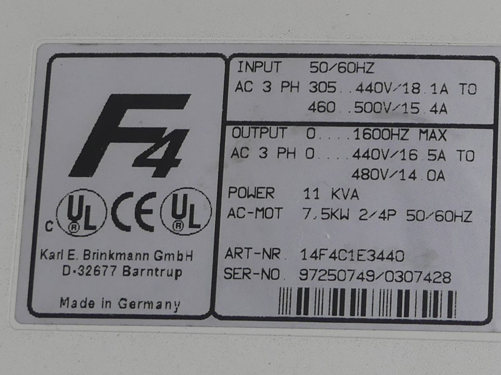 KEB combivert F4 Frequenzumrichter 14.F4.C1E.3440