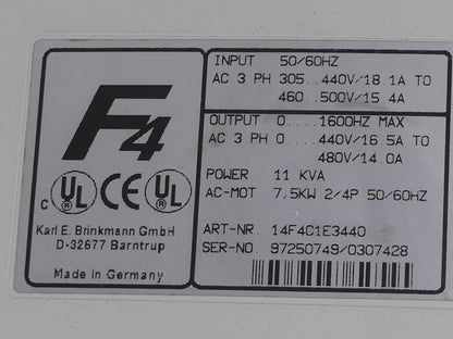 KEB combivert F4 Frequenzumrichter 14.F4.C1E.3440