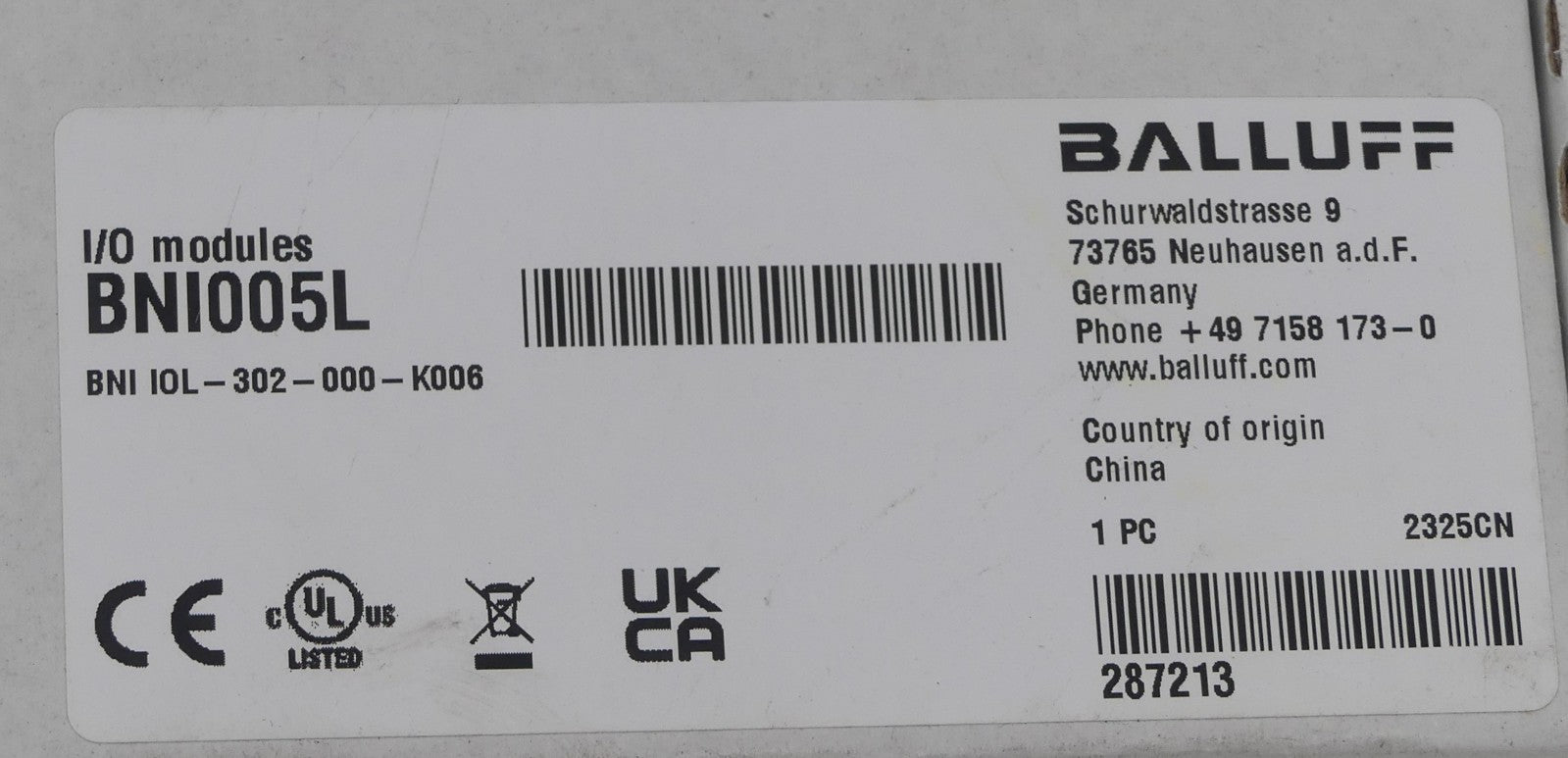 Balluff BNI005L BNI IOL-302-000-K006
