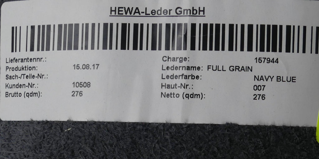 Leder 2,72m2   FULL GRAIN lederfarbe NAVY BLUE FG