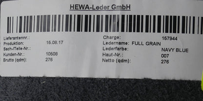 Leder 2,72m2   FULL GRAIN lederfarbe NAVY BLUE FG