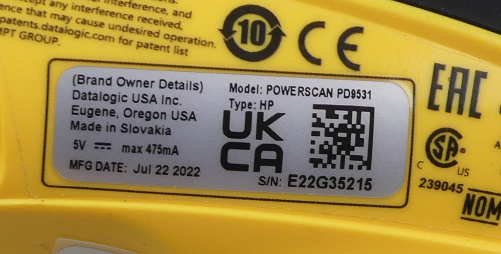 DATALOGIC POWERSCAN PD9531