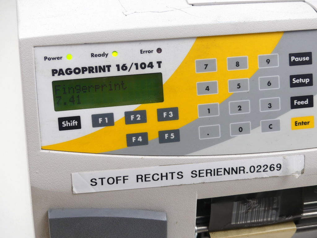 PAGO PAGOPRINT 16/104T Etiketettiersystemene