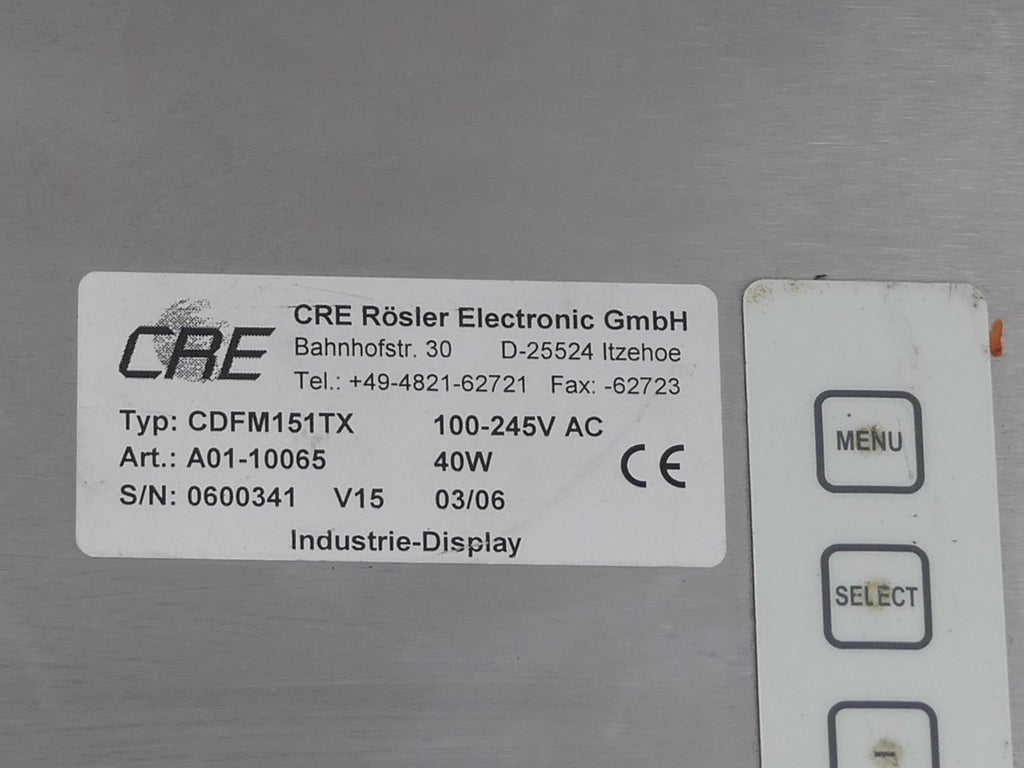 CRE Display CDFM151TX / CDFM 151 TX / 100-245 AC