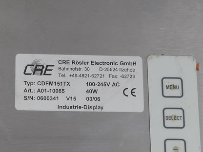 CRE Display CDFM151TX / CDFM 151 TX / 100-245 AC