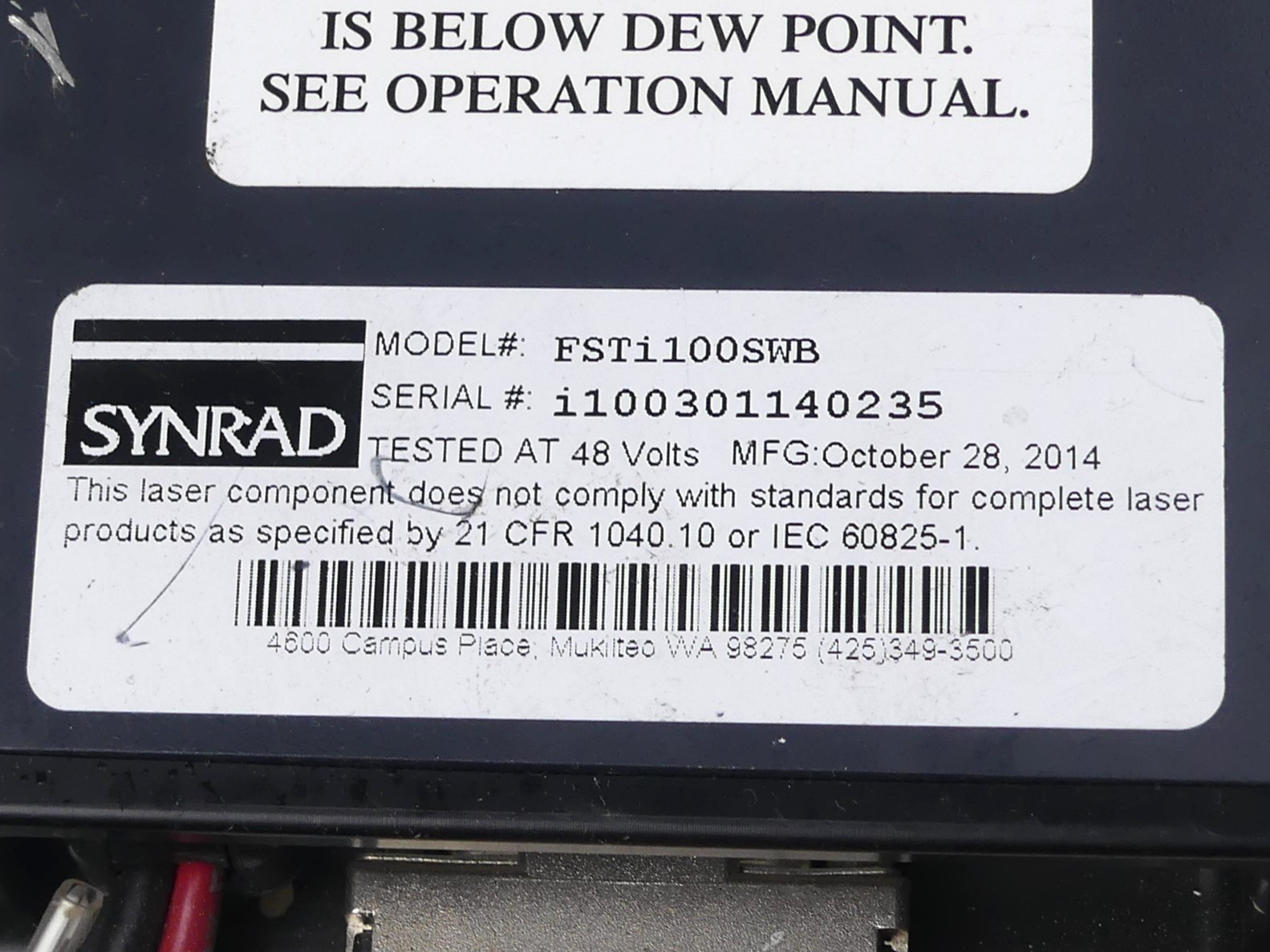 Synrad FSTi100SWB - Firestar series ti + MW RSP-2400-48