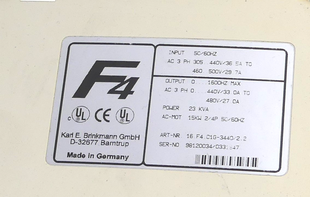 KEB Frequenzumrichter Combivert 16.F4.C1G-3440/2.2