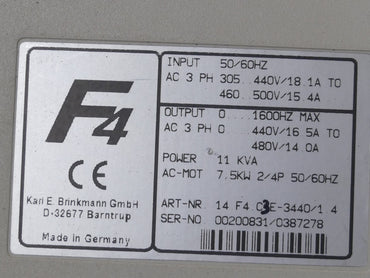 KEB combivert F4 Frequenzumrichter 14.F4.C3E-3440/1.4
