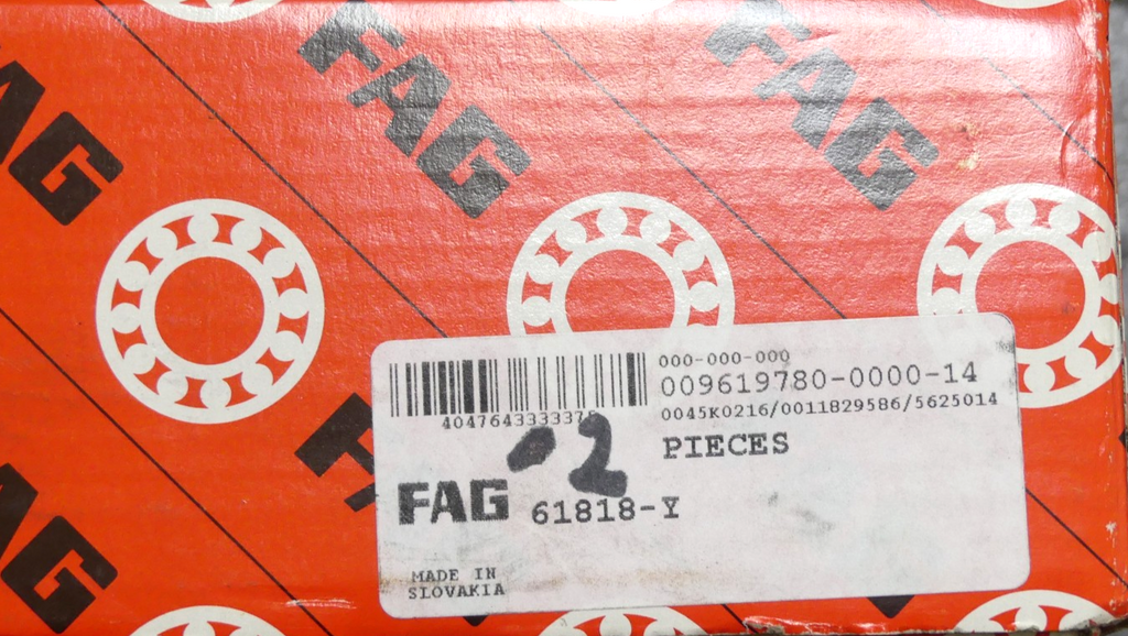 2x FAG 61818-Y
