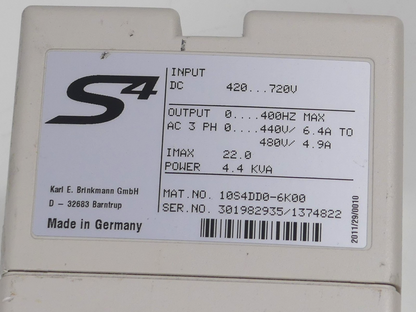 KEB S4 Combivert 10S4DD0-6K00 ( leicht beschädigt )