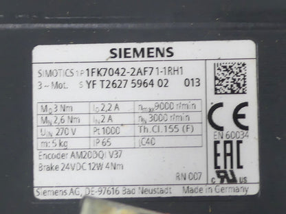 Siemens Servomotor 1FK7042-2AF71-1RH1