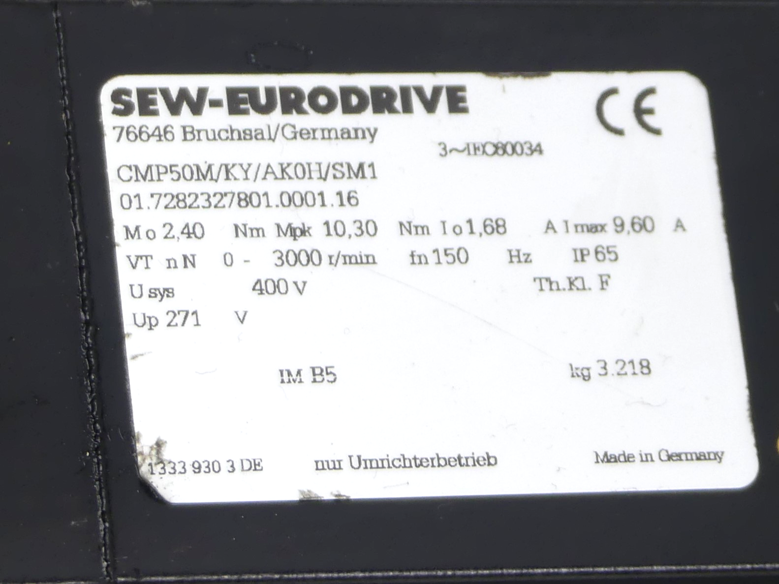 SEW Eurodrive CMP50M/KY/AK0H/SM1
