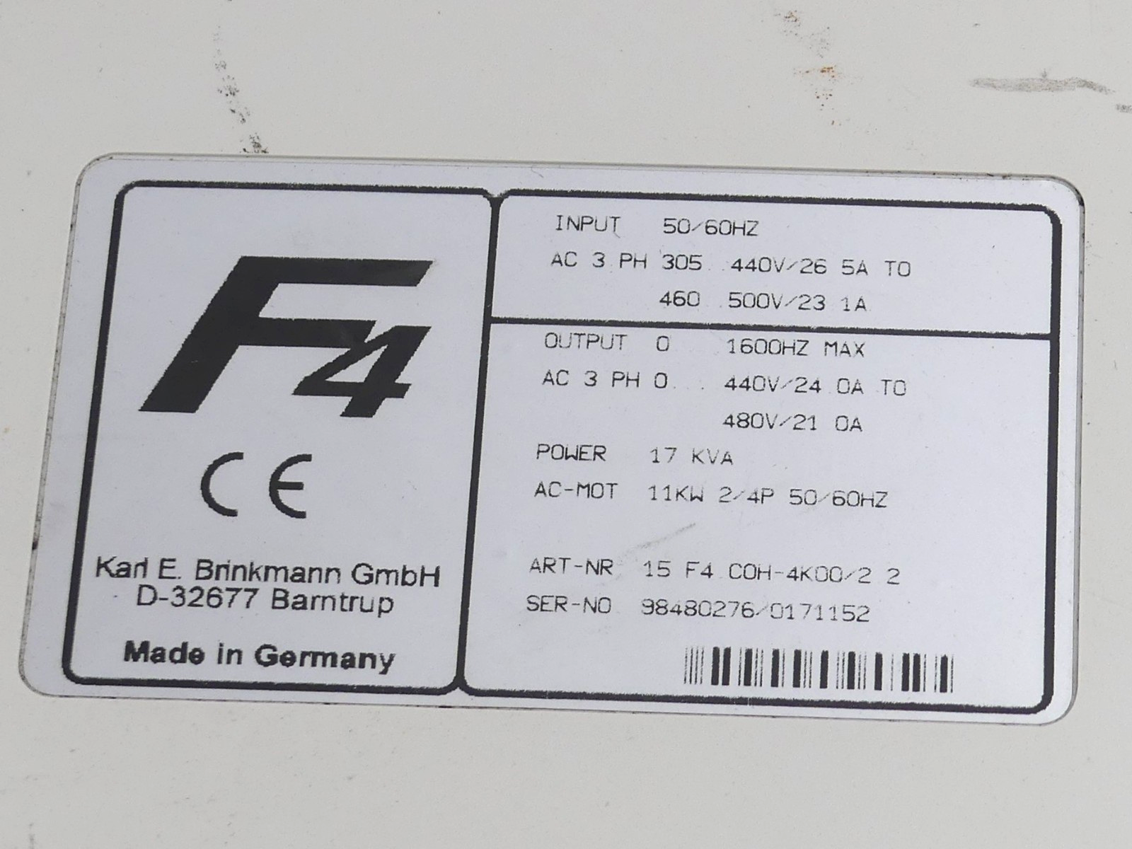 KEB  15.F4.C0H-4K00/2.2