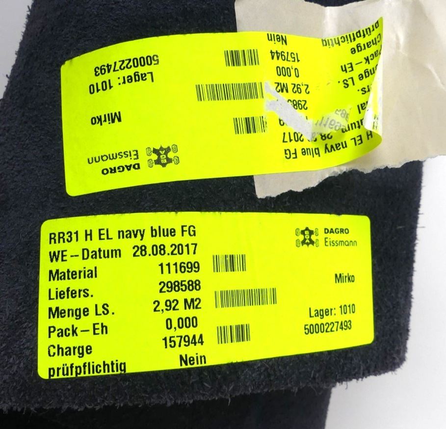 Leder 2,92m2   FULL GRAIN lederfarbe NAVY BLUE FG