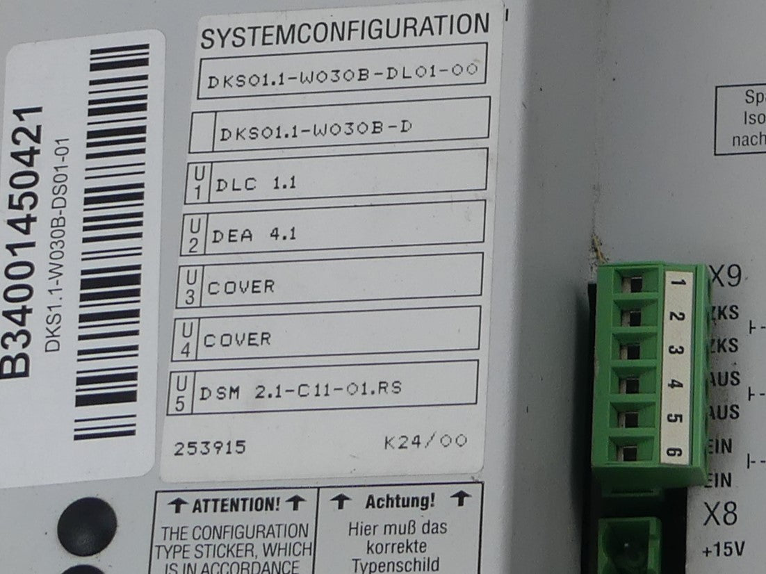 INDRAMAT DKS 1.1-W030B-DL01-00