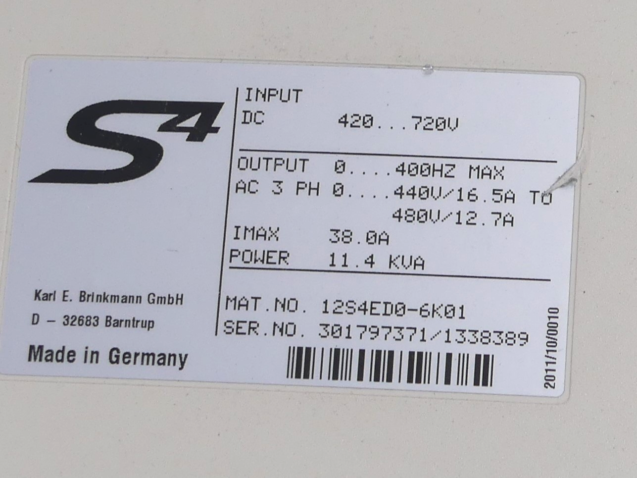 KEB S4 Combivert 12S4ED0-6K01