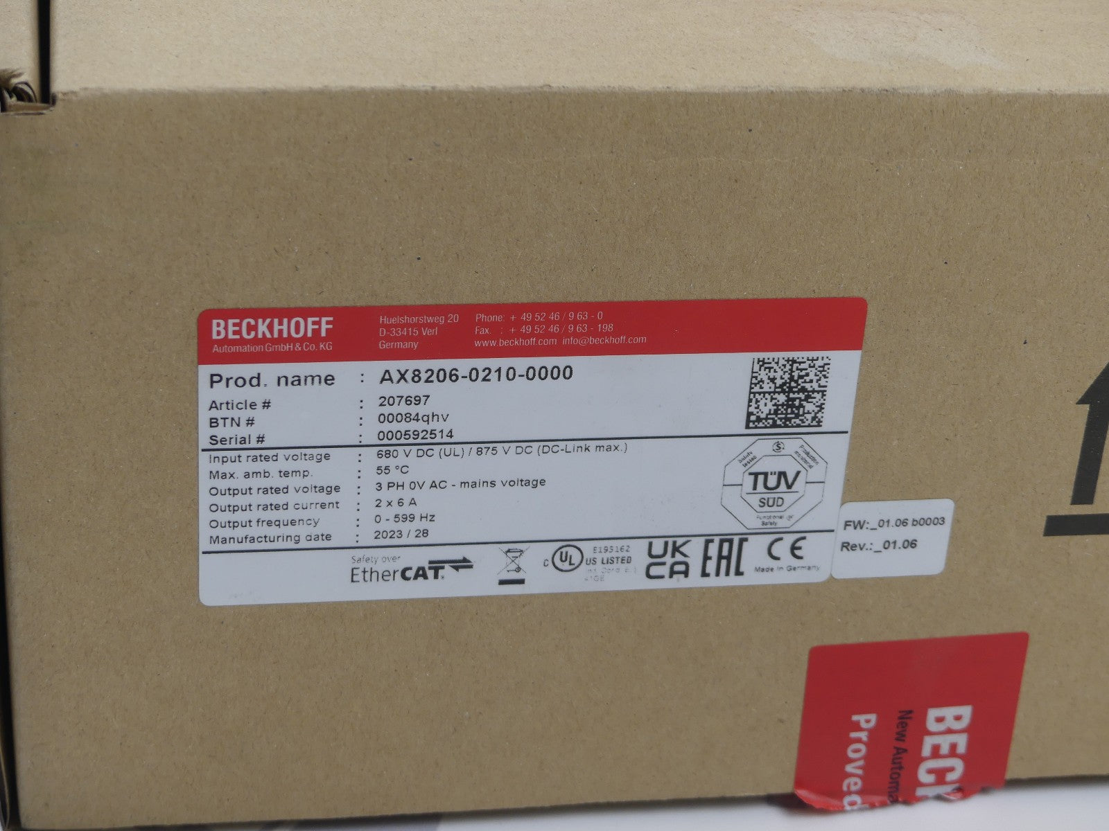 BECKHOFF AX8206-0210-0000