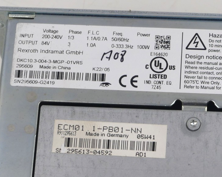 Rexroth DKC10.3-004-3MGP-01VRS Servo-Controller