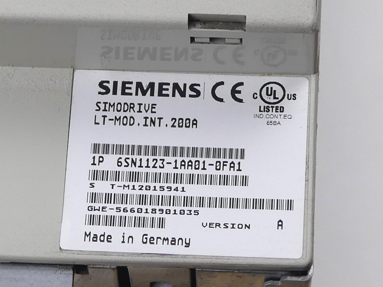 Siemens 6SN1123-1AA01-0FA1   version:A